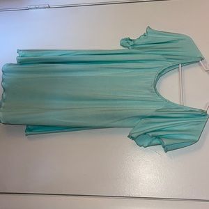 Short sleeve off the shoulder Piko top